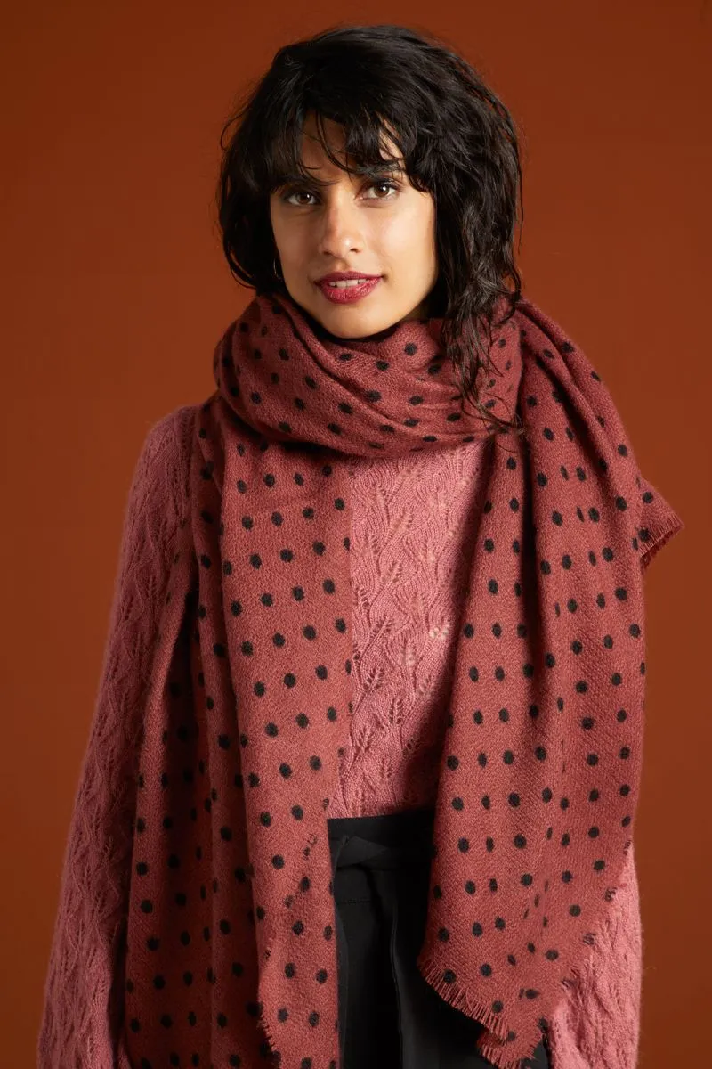 Rode sjaal van acryl | King Louie scarf pablo henna red