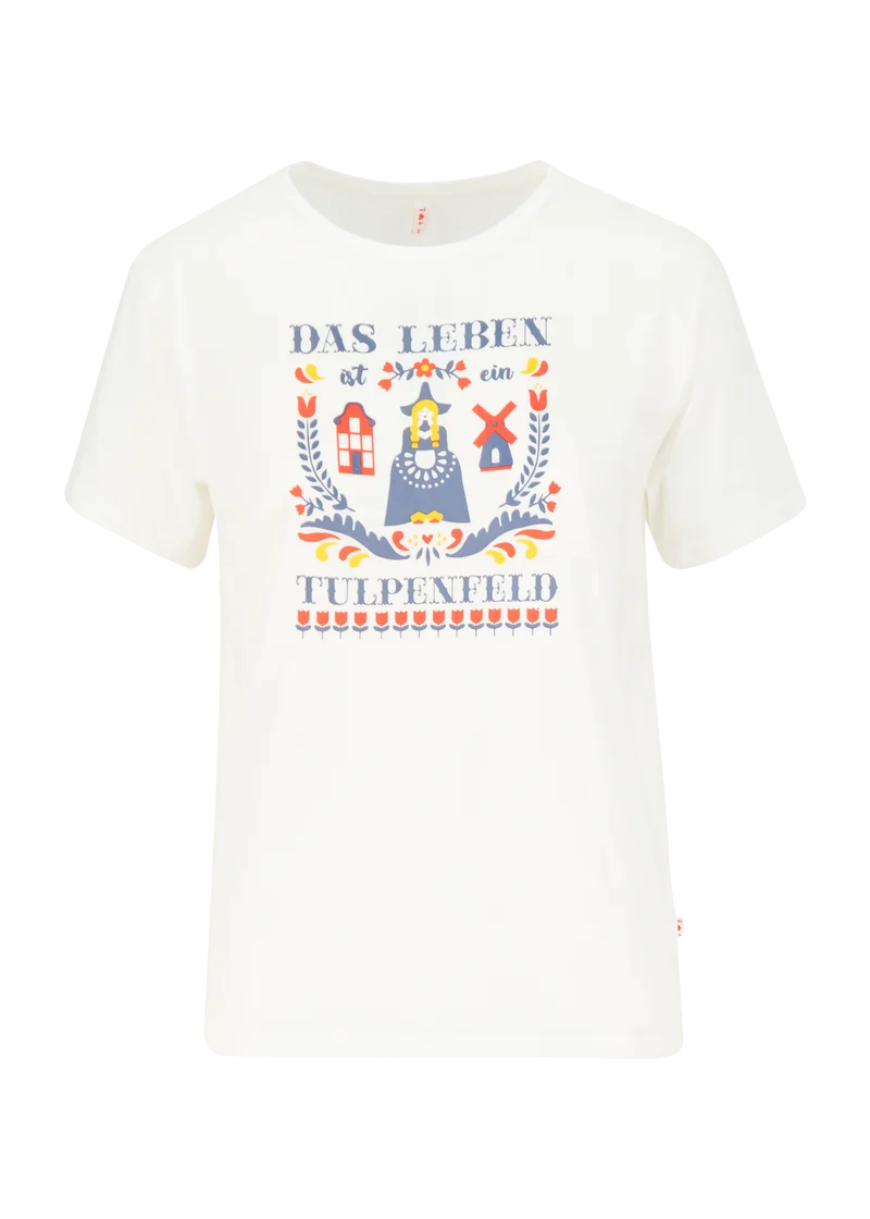 Wit t-shirt met Hollands tintje | Blutsgeschwister sweet temptation a tee bright white