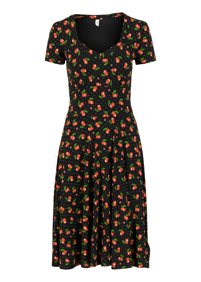 Jurk met kersenprint | Blutsgeschwister urlaub auf balkonien robe cherry ladybug