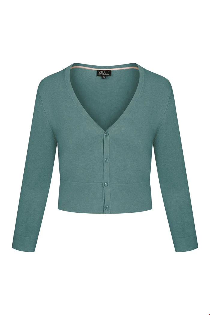 Vest van comfortabele bamboe | Zilch cardigan short porcelain
