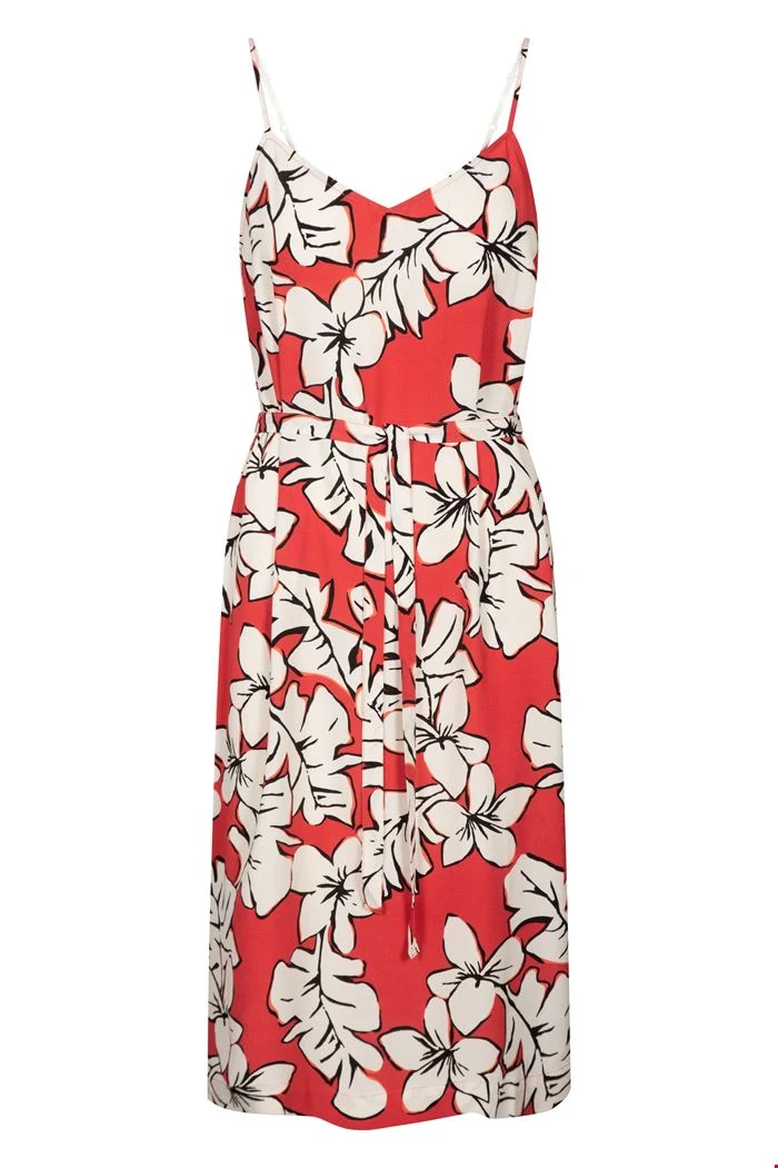 Jurk met spaghettibandjes | Zilch dress straps hawaii blossom