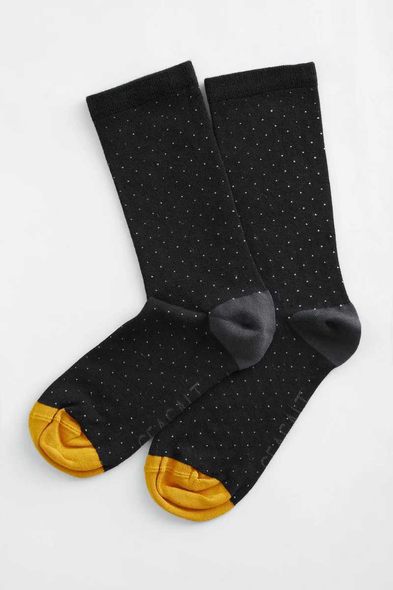 Sokken met mini stippenprint | Seasalt Cornwall everyday socks mini confetti onyx