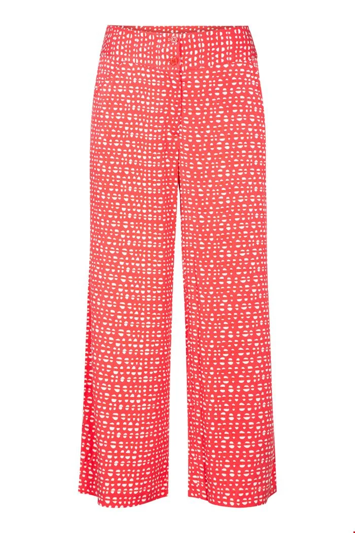 Broek met brede tailleband | Zilch culotte pebbles blossom