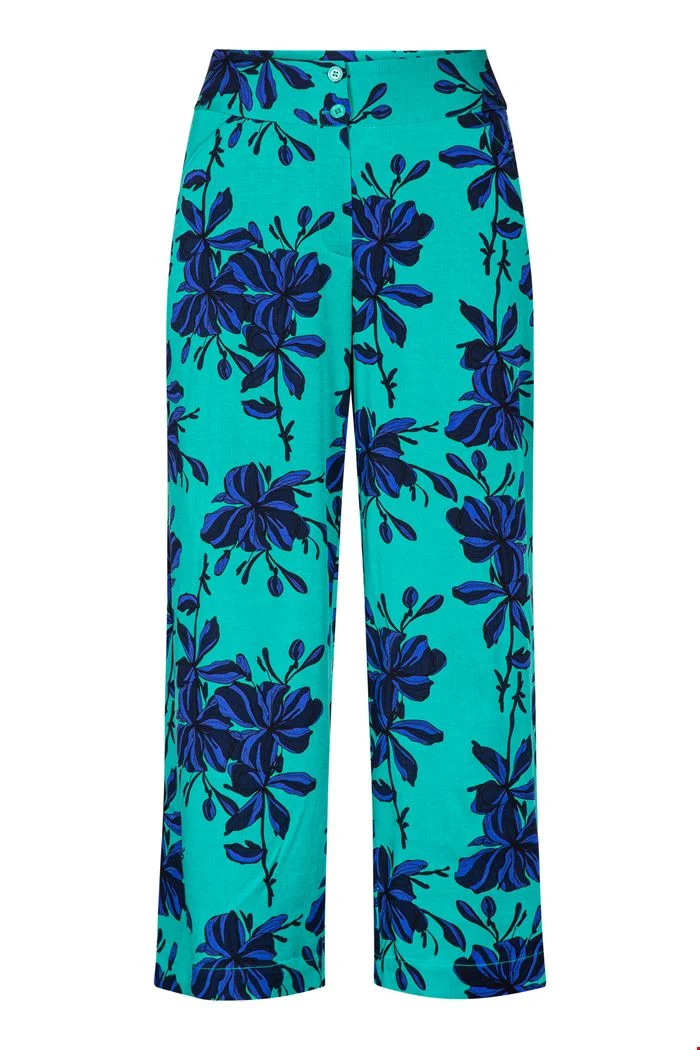 Broek met bloemenprint | Zilch culotte emerald