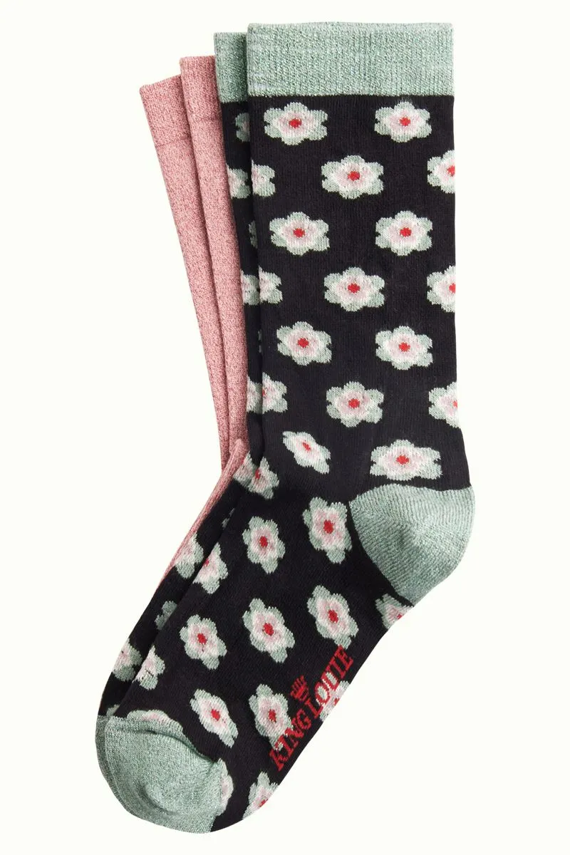 King Louie Socks 2 Pack Sirocco Black