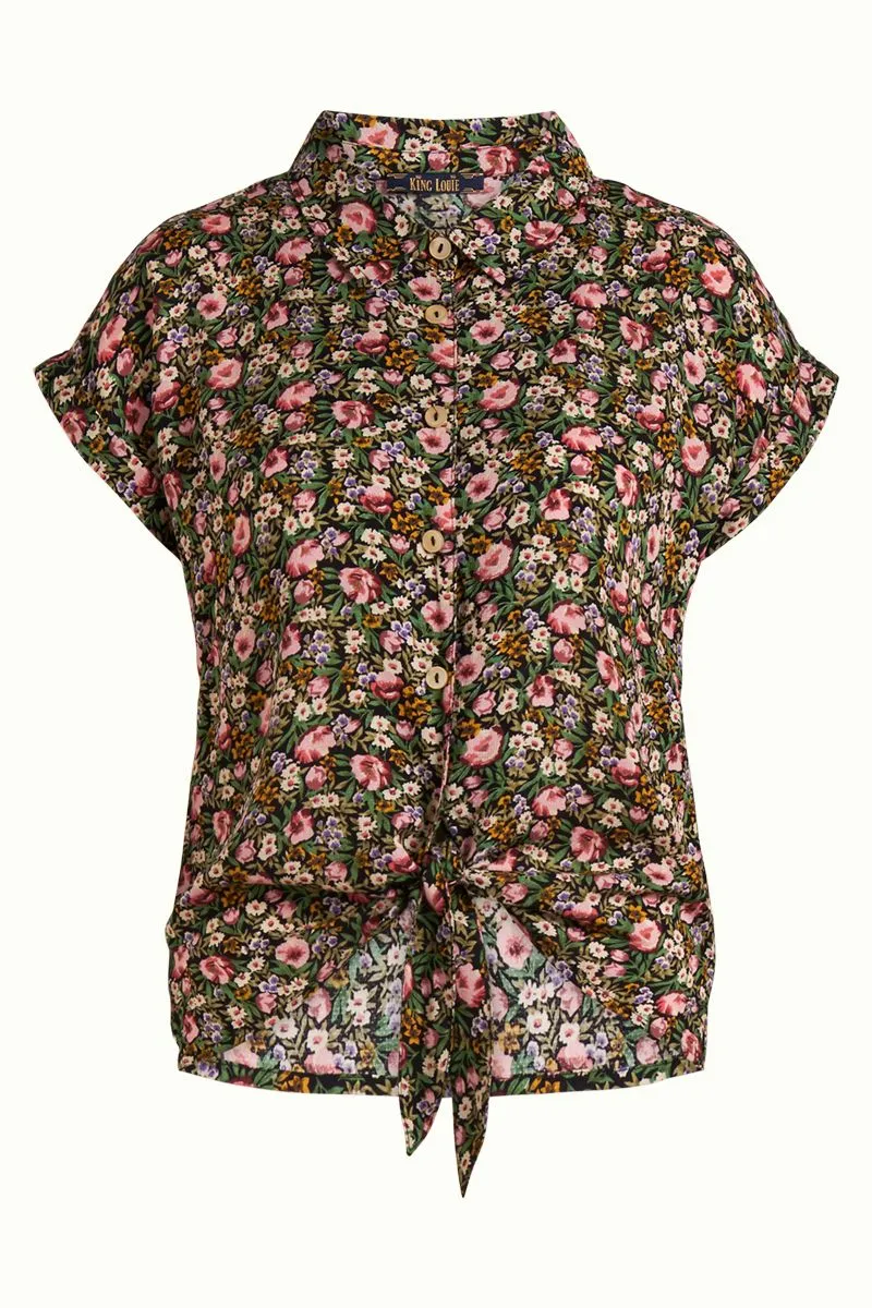 King Louie Knot Blouse Odyssey Black