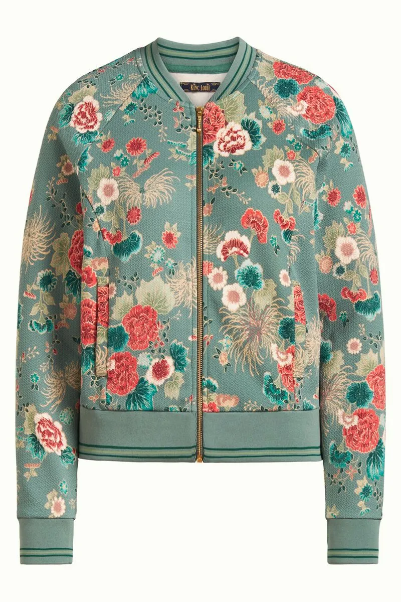 King Louie Biba Baseball Jacket Miyako Spar Green