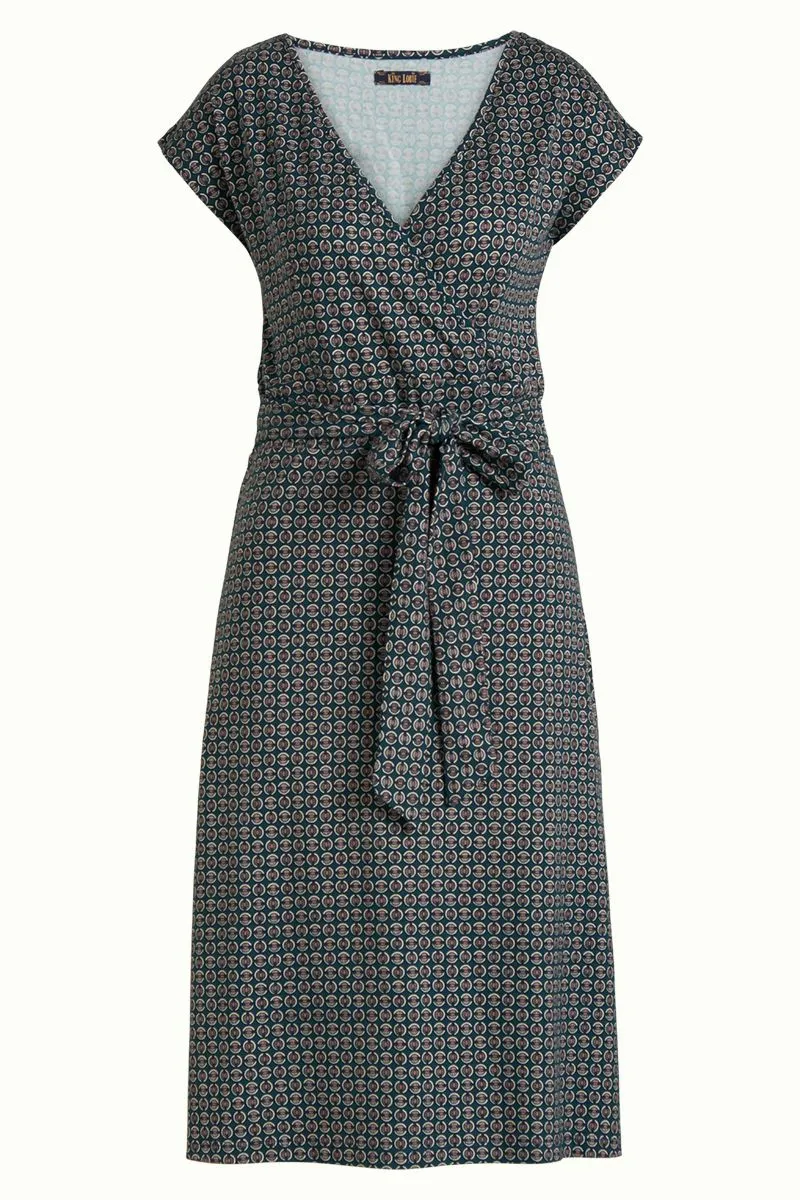 King Louie Lot Dress Bourbon Dragonfly Green