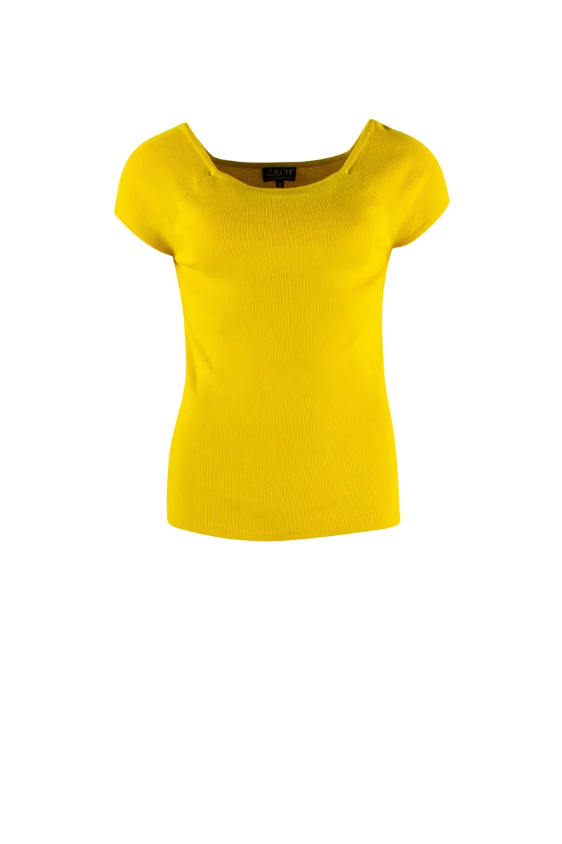 Gele Top Van Bamboe | Zilch Top Short Sleeve Honey