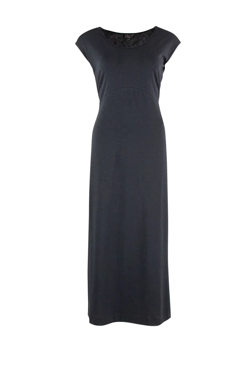 Zwarte Jurk van Biologisch Katoen | Zilch Dress Long Black