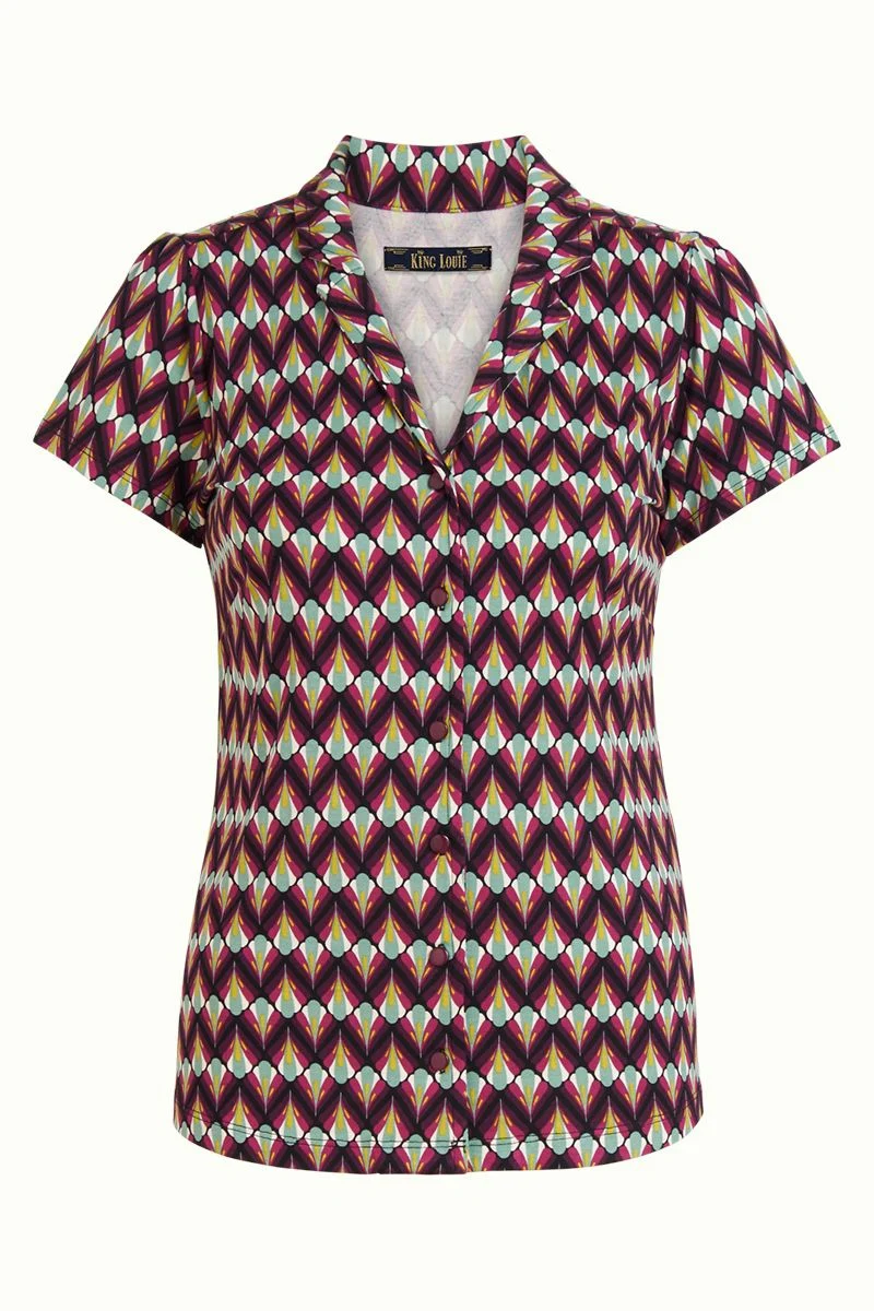 King Louie Patty Blouse Namaste Vivid Purple