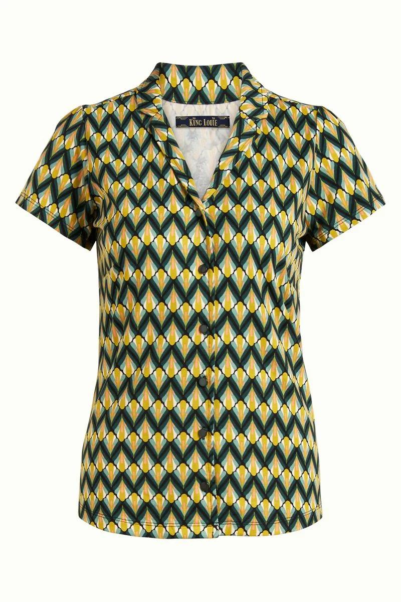 King Louie Patty Blouse Namaste Spar Green