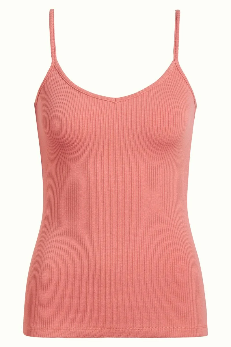 King Louie Nadya Camisole Rib Tencel Dusty Rose