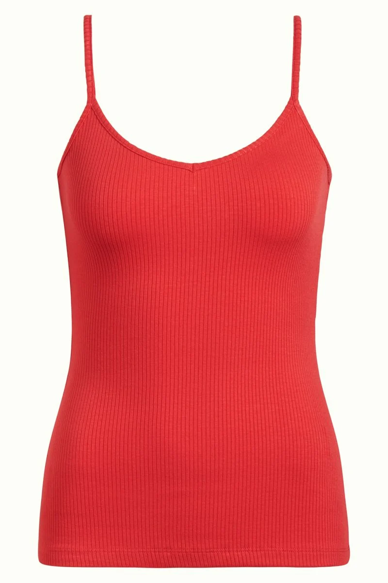 King Louie Nadya Camisole Rib Tencel Apple Pink