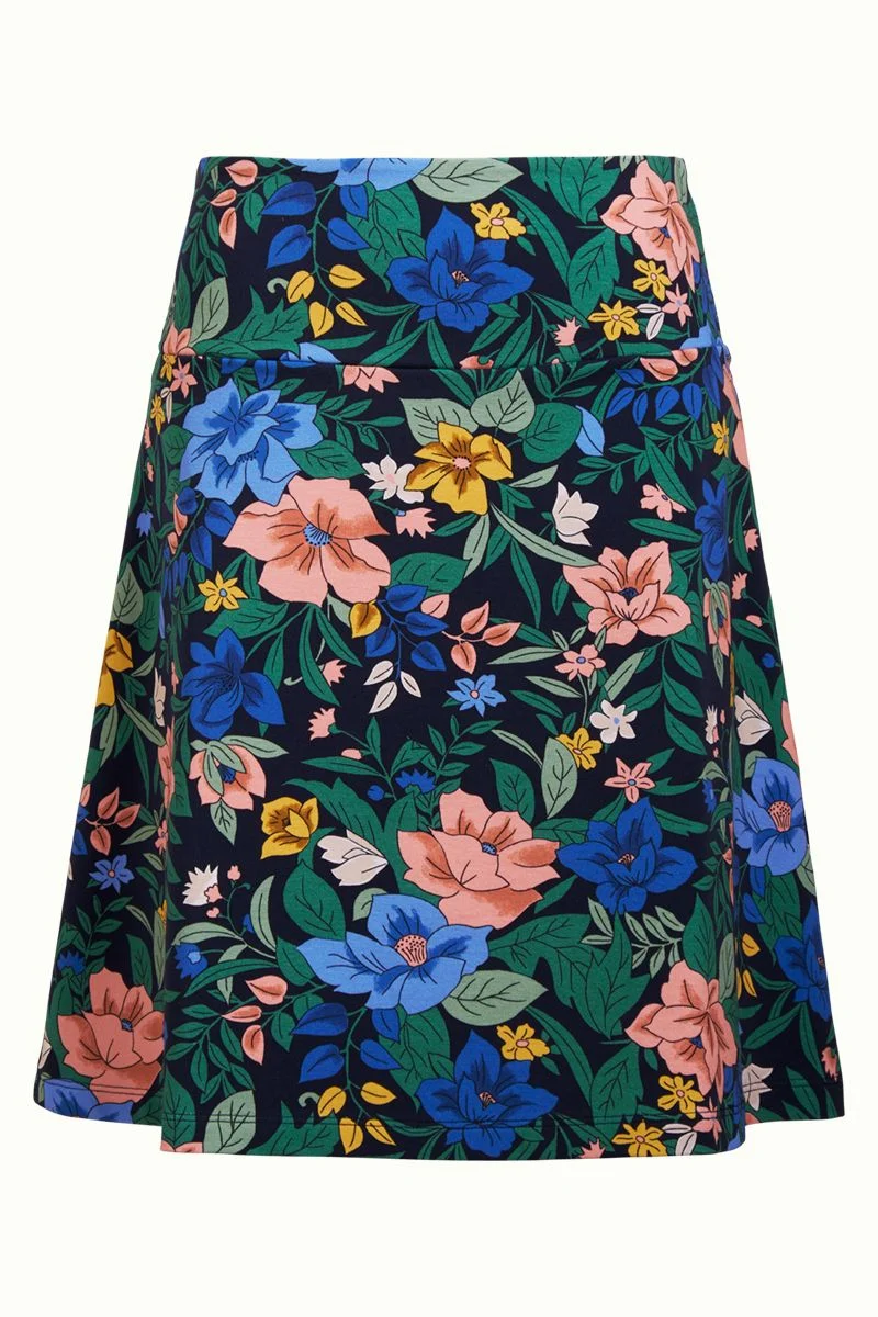 King Louie Border Skirt Belize Night Sky Blue