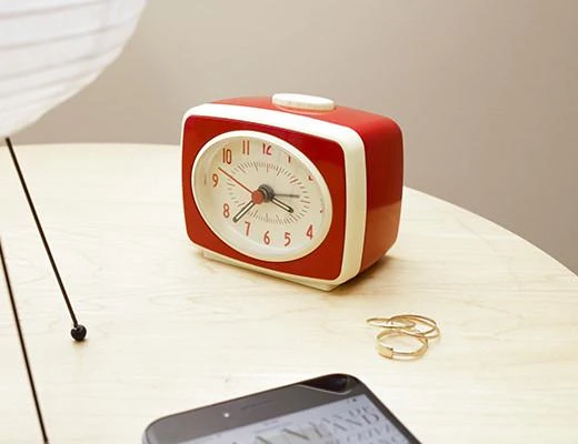 Kikkerland Classic Alarm Clock Red