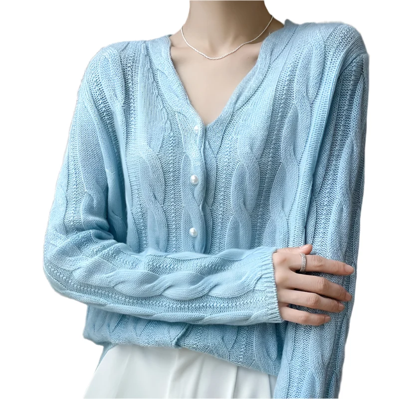Dames Zachte Cardigan Met Schattig Patroon