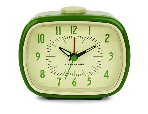Kikkerland Retro Alarm Clock Green