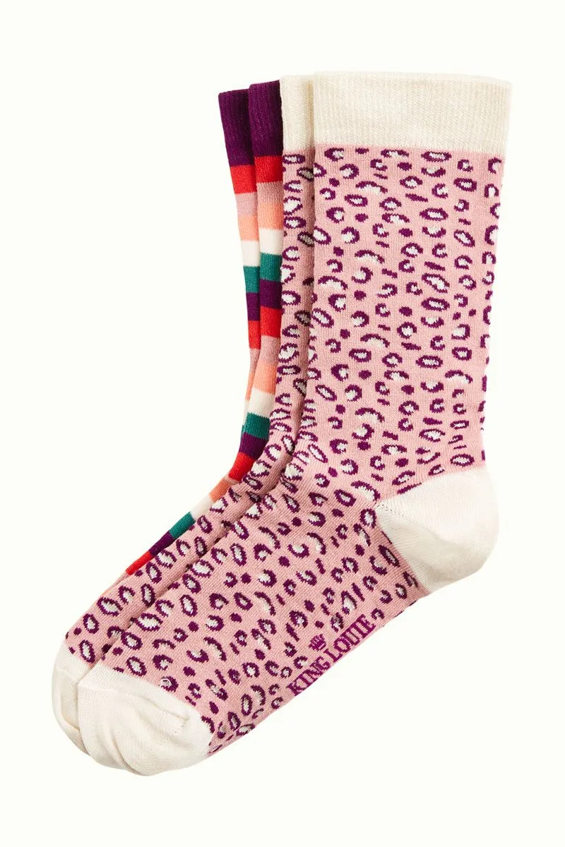 King Louie Socks 2 Pack Purr Sparkling Purple