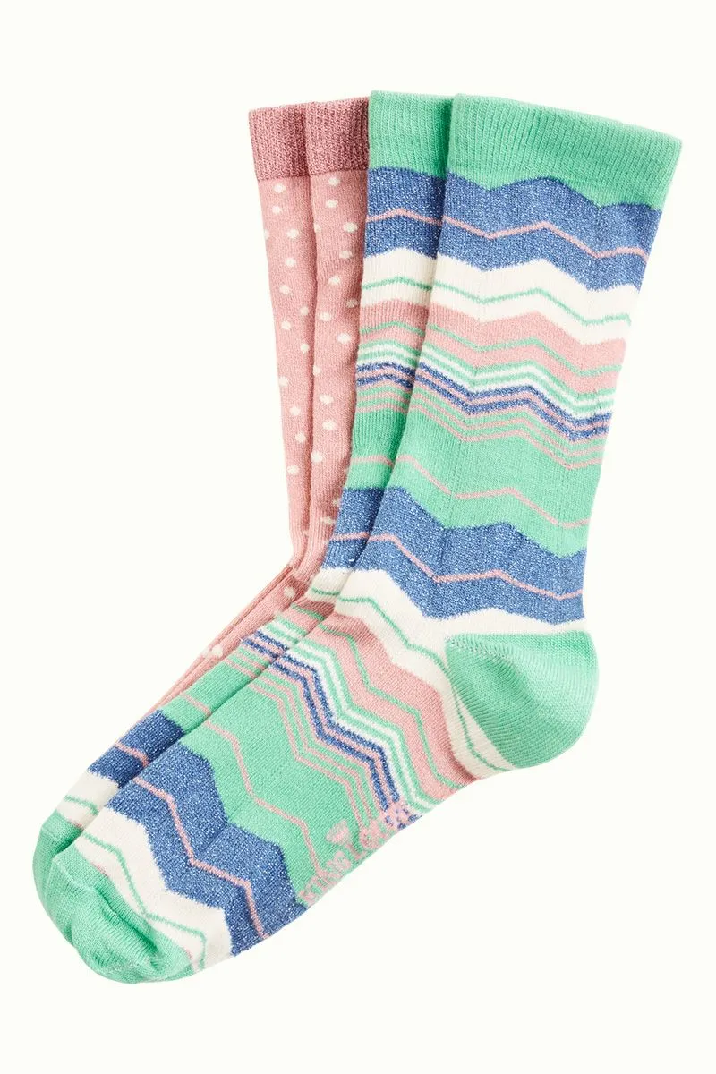 King Louie Socks 2 Pack Bling Mellow Rose