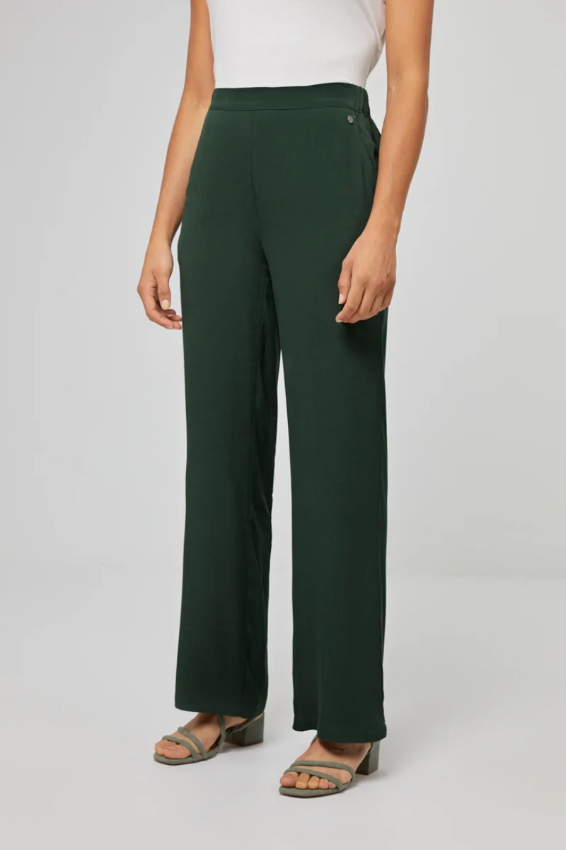 Comfortabele broek van viscose | Surkana trousers khaki