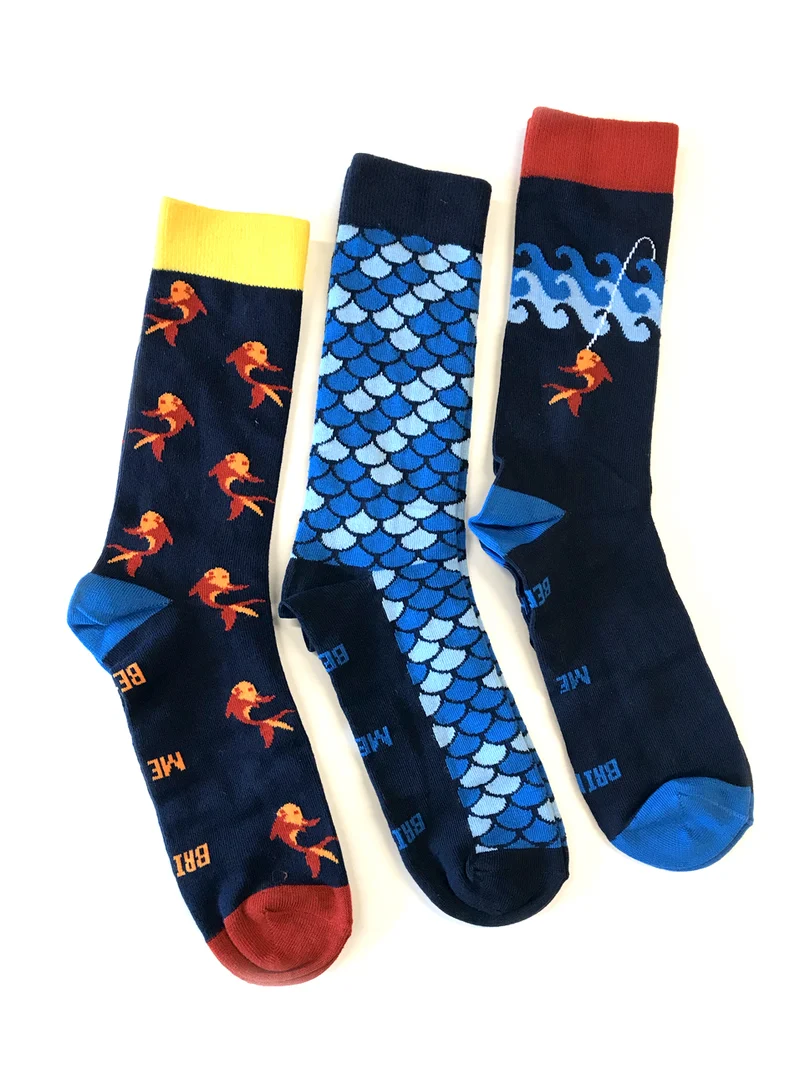 3 paar vissen sokken | A fish named Fred socks 3pack AFNF