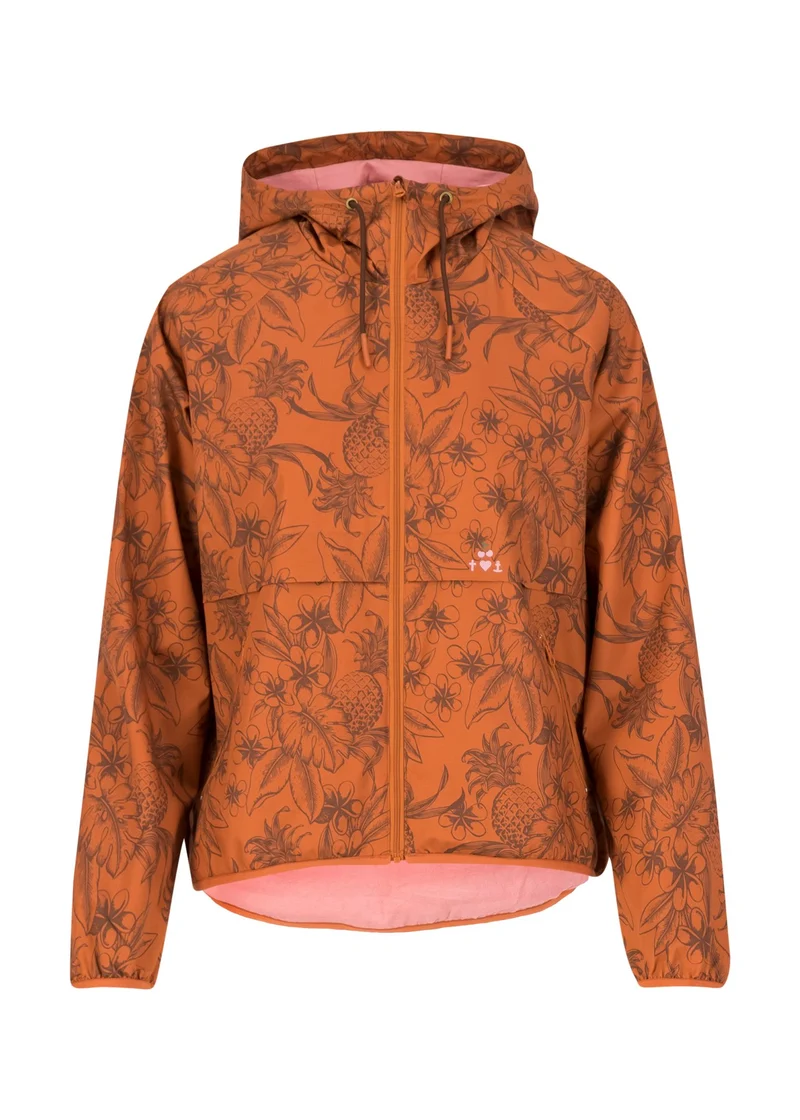Wind -en waterdichte jas | Blutsgeschwister wetterjacke windbraut short shades of rust