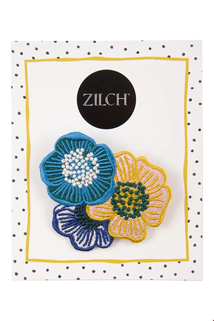 Brooche van 3 bloemen | Zilch brooche lime