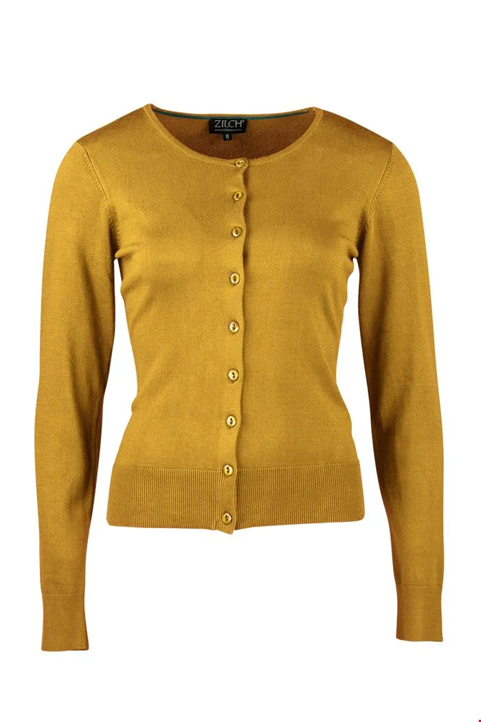 Vest van comfortabele bamboe | Zilch cardigan round neck honey