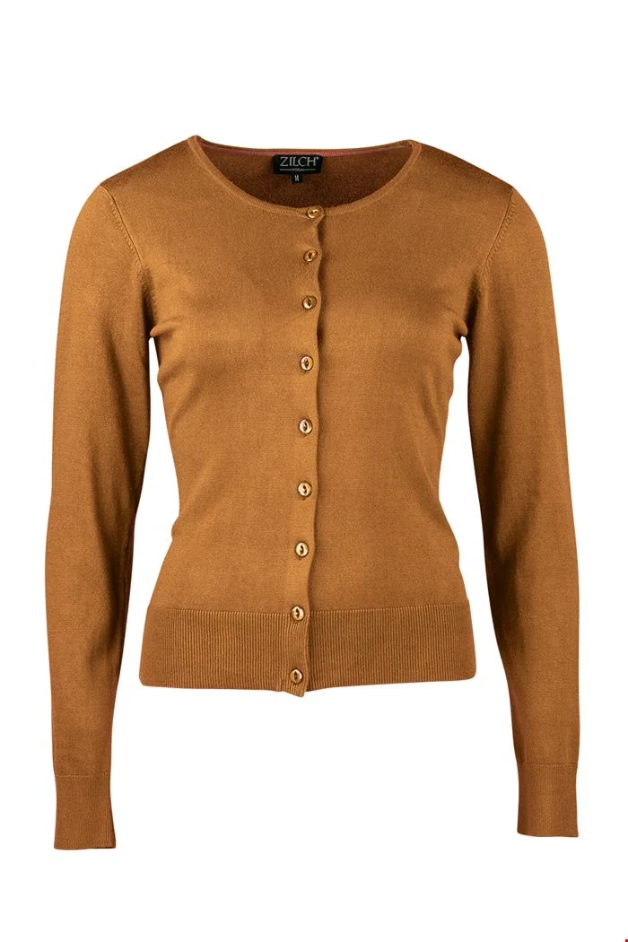 Vest met ronde hals | Zilch cardigan round neck toffee