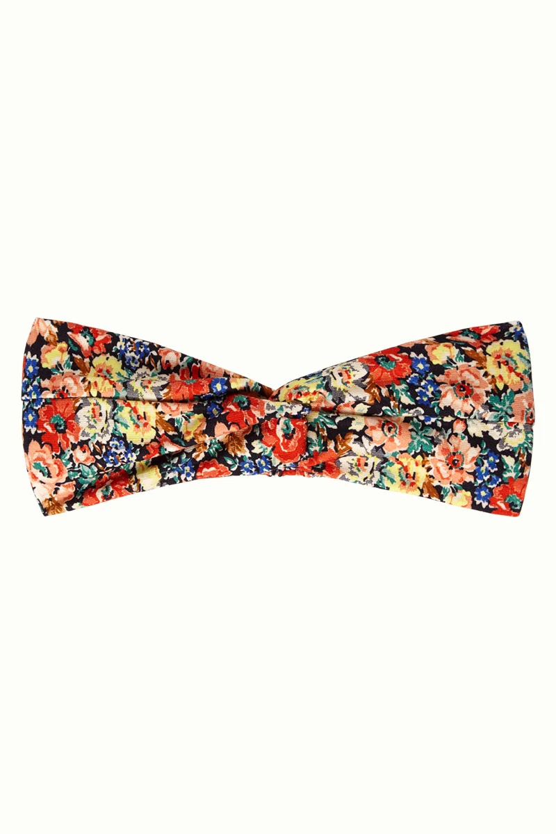 Haarband met bloemenprint | King Louie twist hairband santa rosa black