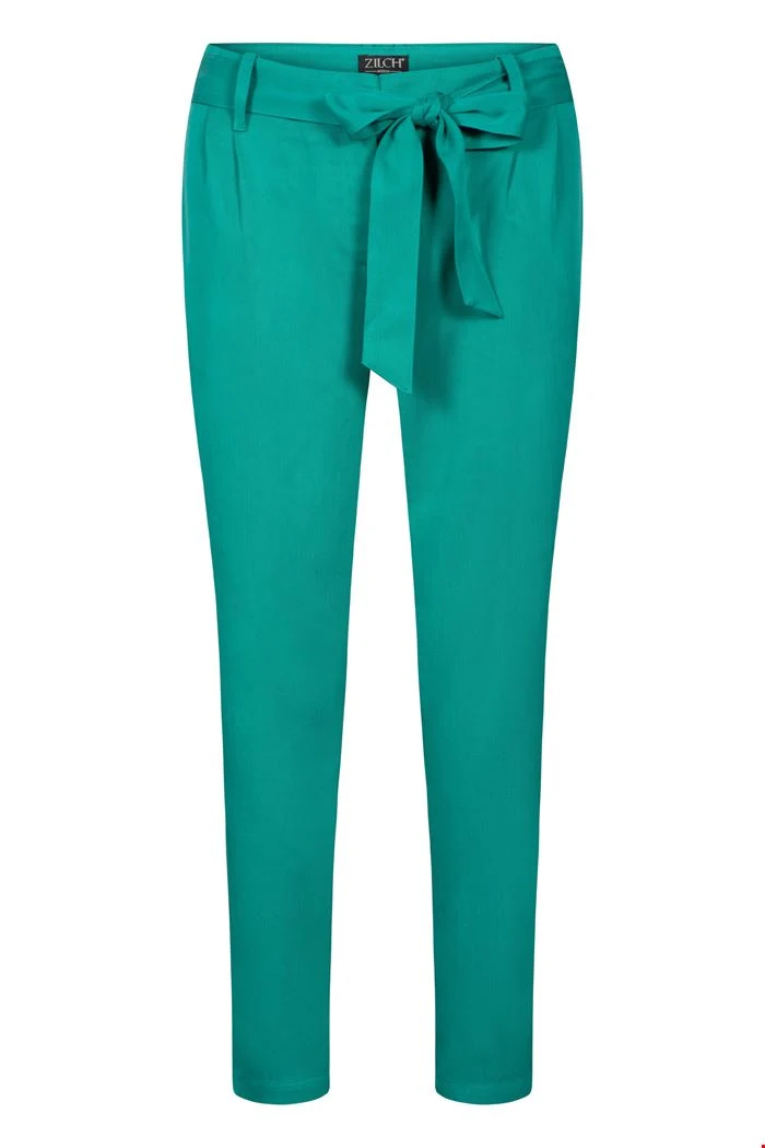 Broek met strikceintuur | Zilch pants belt emerald