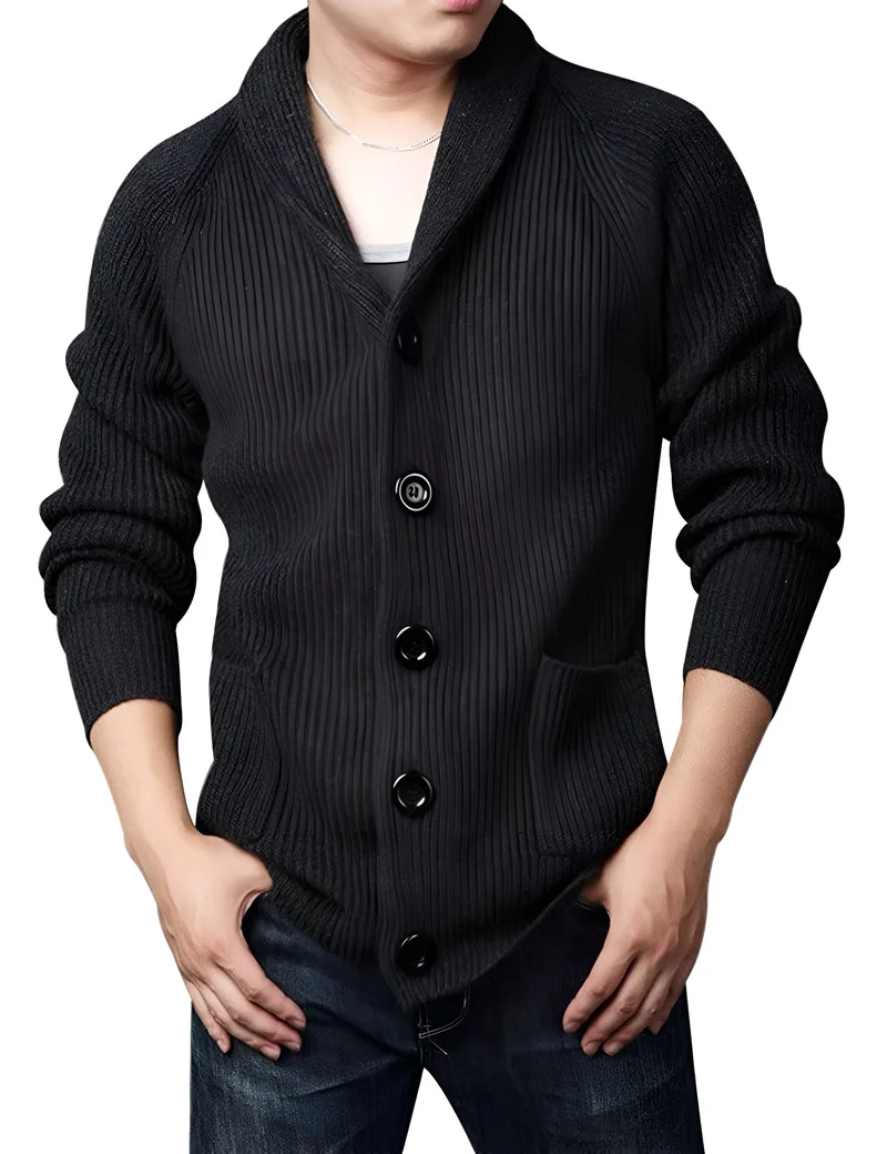 Heren Cardigan met Knopen voor Koude Dagen