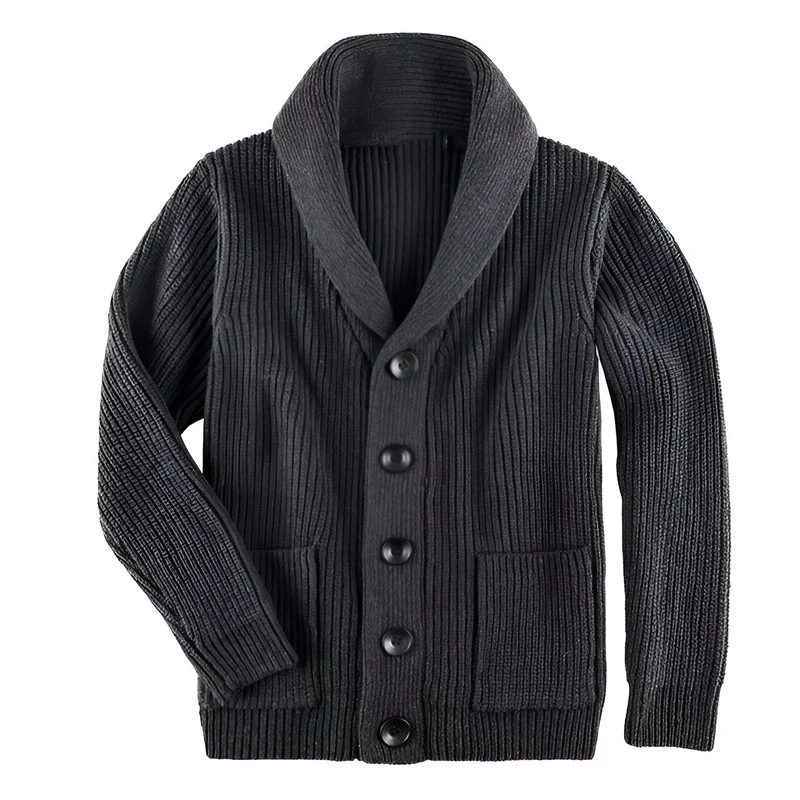 Cardigan Heren Gebreid met Knoopsluiting Handige Zakken en Warmte