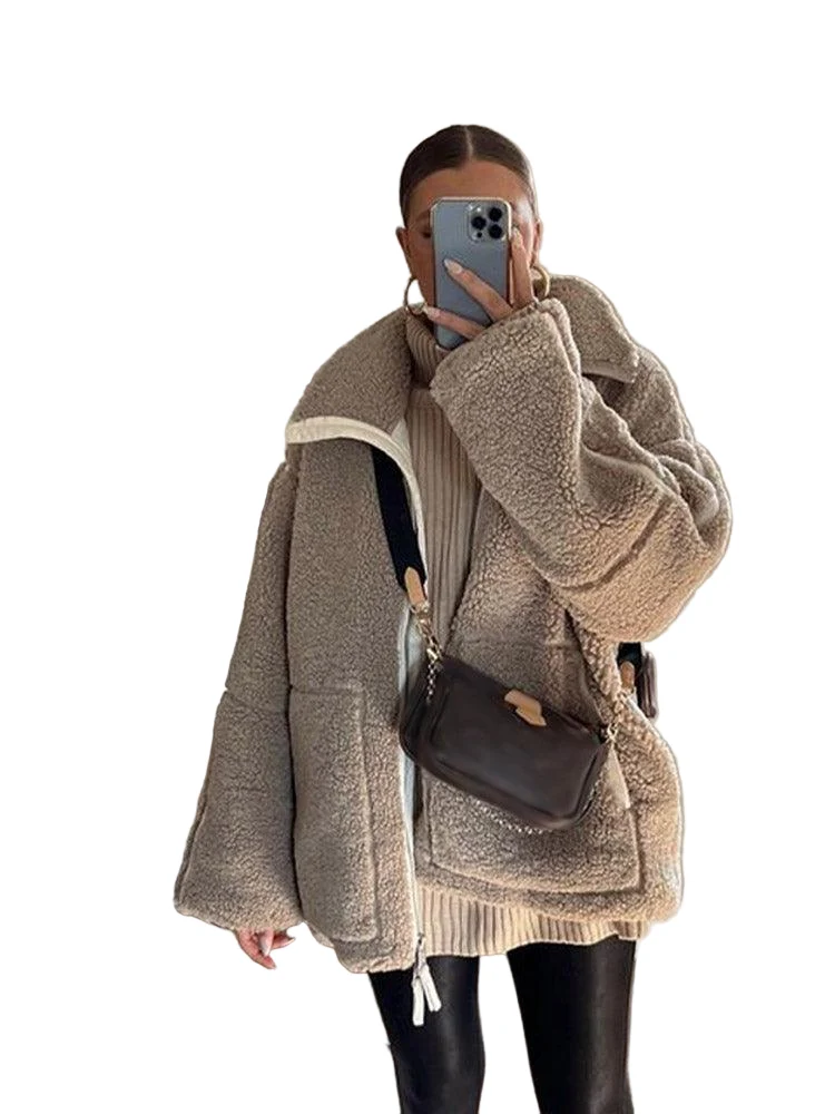 Dames Sherpa Jas Urban Stijl