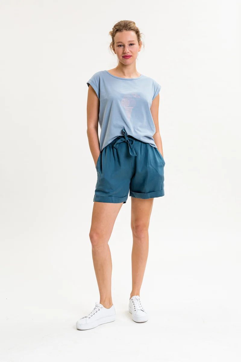 Wijde aquagroene short | UVR Connected short Coryina aqua