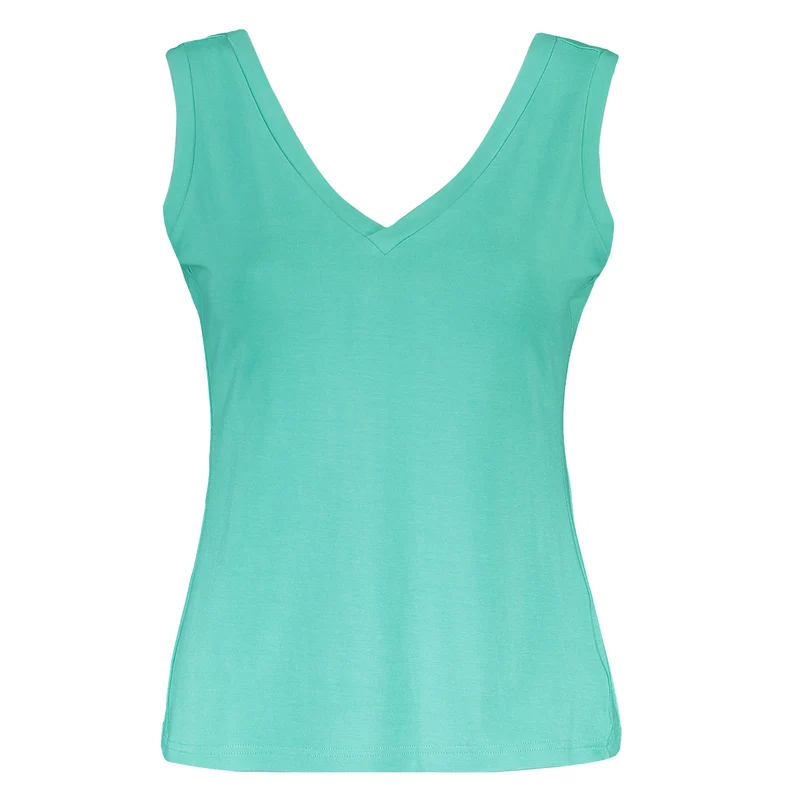 Topje met V-hals | Bakery Ladies singlet simone V-neck pistache