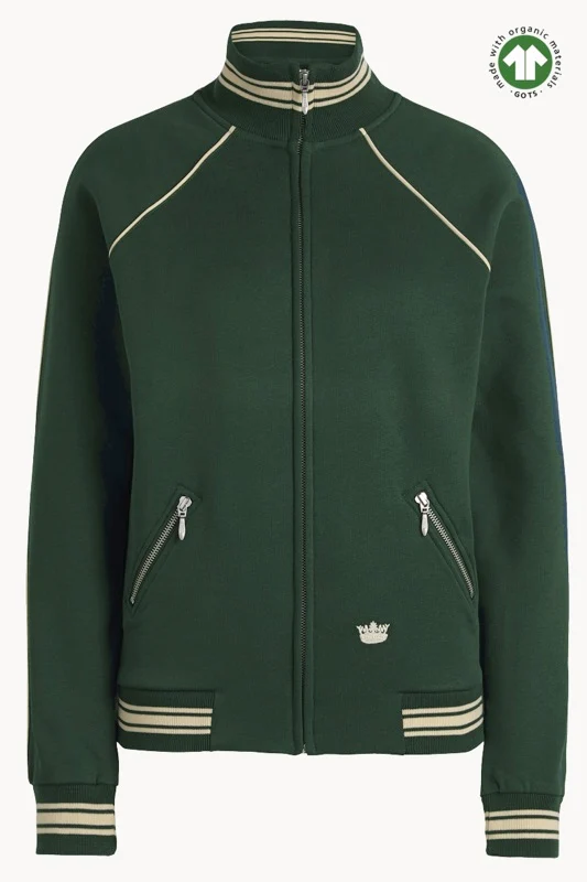 King Louie Men jacket raglan heavy sweat forest green