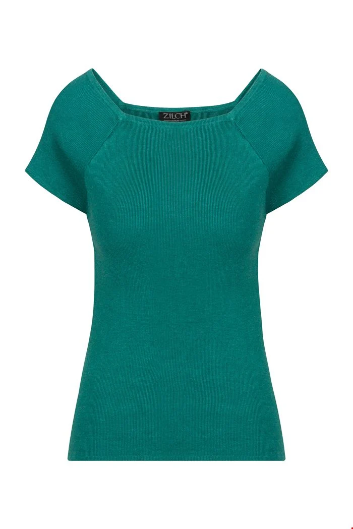 Bamboe top | Zilch top short sleeve emerald