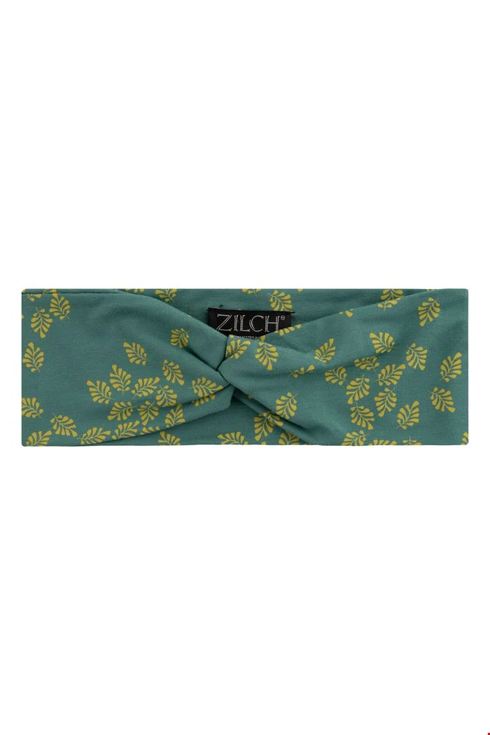 Zijdezachte haarband van duurzame viscose | Zilch hairband leaves porcelain