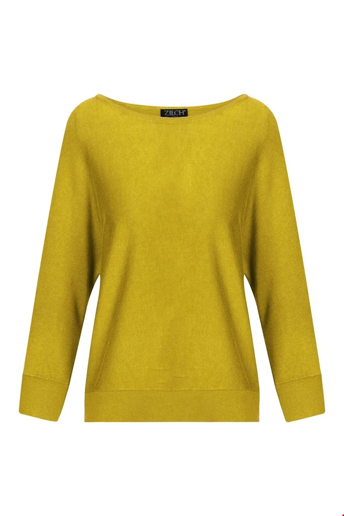 Gele top van bamboe | Zilch top batsleeve lime