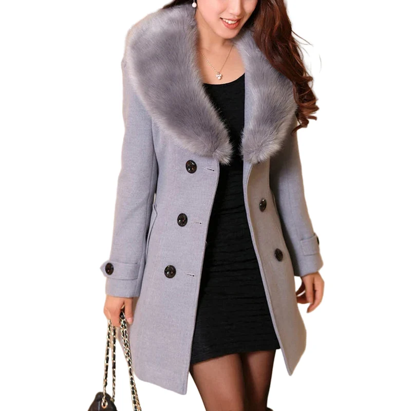 Dames Pelzmantel Luxe Stijl