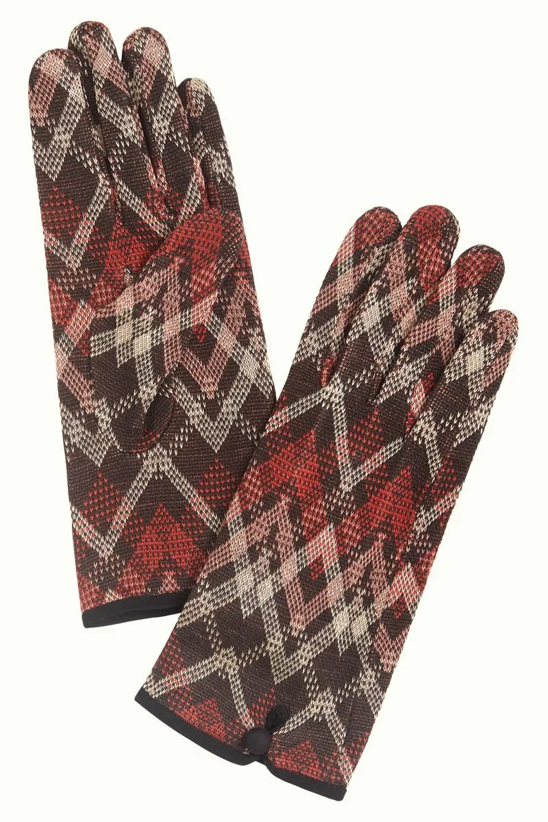 Warme stretch handschoenen | King Louie glove gusto brunette brown