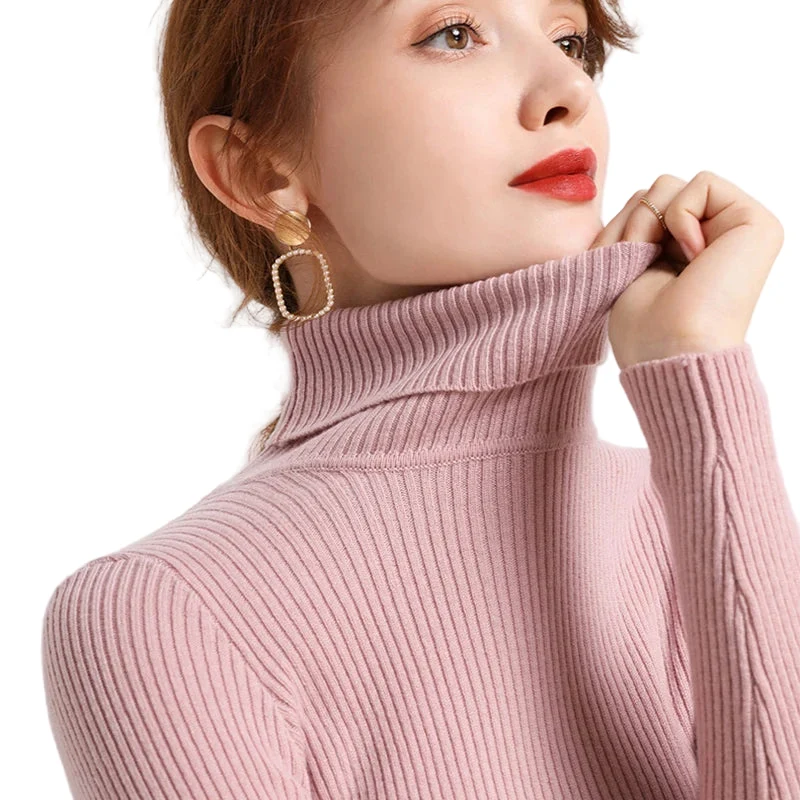 Dames Turtleneck Trui Gebreid Zacht Kasjmier voor Herfst en Winter