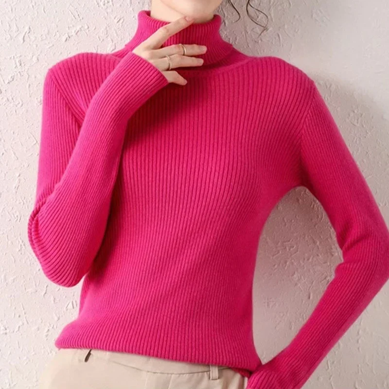 Dames Turtleneck Trui Gebreid Zacht Kasjmier voor Herfst en Winter