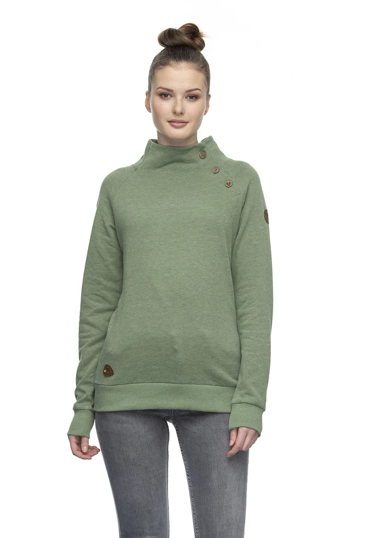 Groene veganistische trui | Ragwear sweatshirt izzie organic green