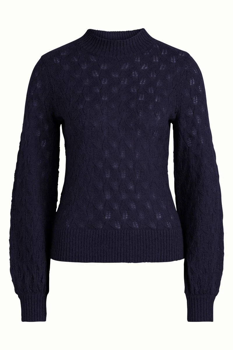 Trui met ballon mouwen | King Louie Jeannie sweater vallina blue