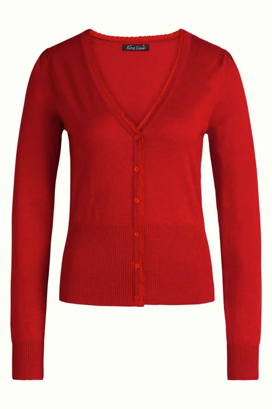 Rood basic vestje | King Louie Cardi v Cocoon icon red