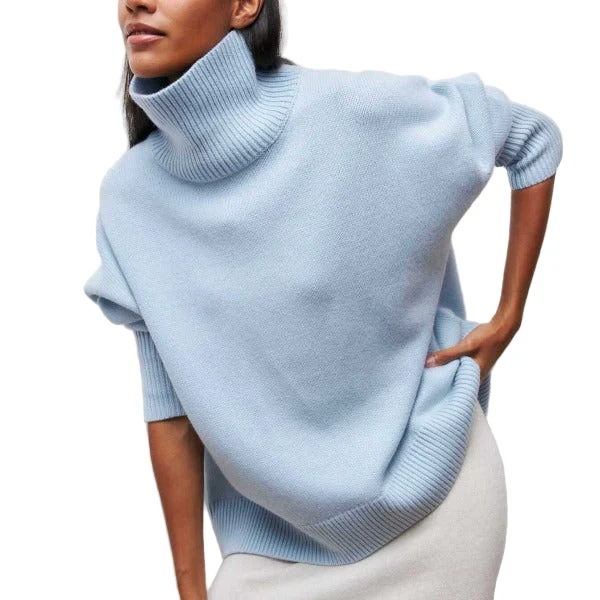 Dames Rollkragen Pullover Warme Casual Lange Truien