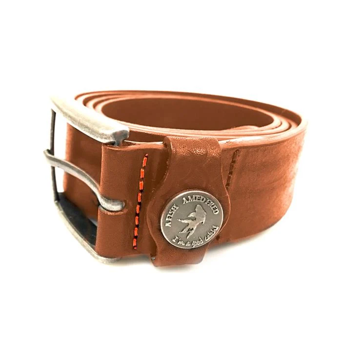 A Fish Named Fred Tan Leather Belt Cognac